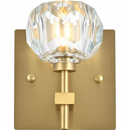 ELEGANT LIGHTING Elegant Lighting  Graham Gold & Clear Wall Lamp 3509W6G